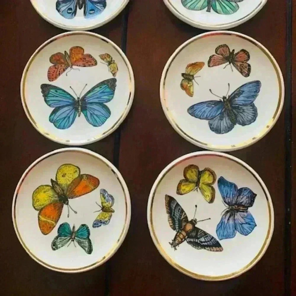 1960s Italian Porcelain Coasters by Bucciarelli Milano - Picture 1 of 9